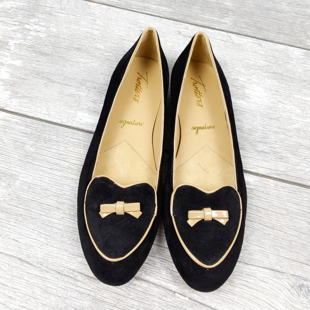 New! Trottere Cheyenne Black Suede Combo Slip On Dress Flats**Priced to Sell** - Picture 5 of 10